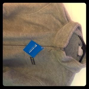 Columbia fleece gray jacket